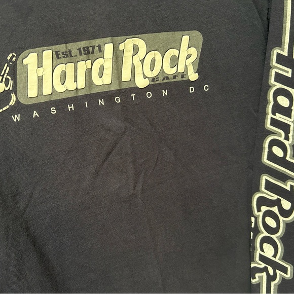 Blue womens girls DC Hard Rock Cafe long sleeved tshirt. Medium - Picture 2 of 4